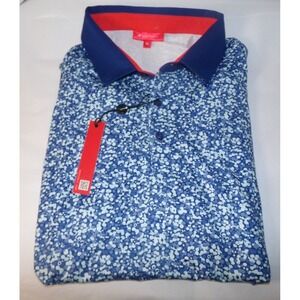REDVANLY Men's XL S/S POLO GOLF SHIRT~BLUE~NWT